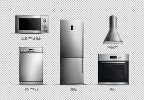 銀白色廚房家電 現(xiàn)代廚房的優(yōu)雅與科技交響曲